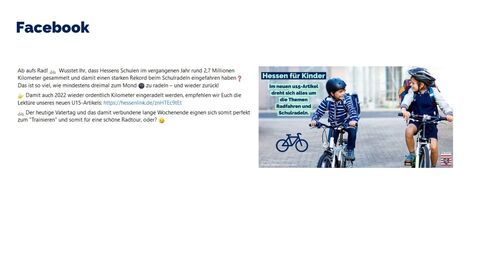 Facebook-Post vom 26. Mai 2022