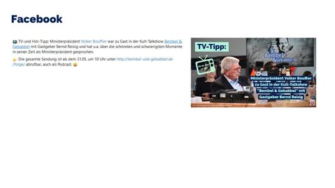 Facebook-Post vom 28. Mai 2022