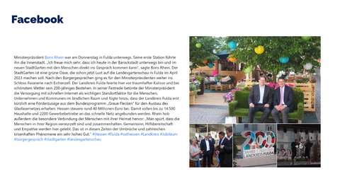 Facebook-Post vom 23. Juni 2022