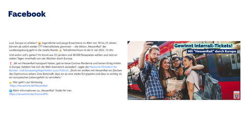 Facebook-Post vom 26. Juni 2022