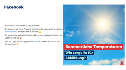 Facebook-Post vom 16. Juli 2022