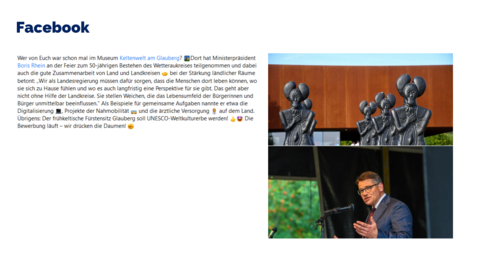 Facebook-Post vom 24. Juli 2022