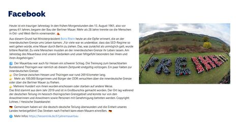 Facebook-Post von Samstag, 13. August 2022 um 08:39