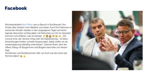 Facebook-Post vom 28. Juli 2022