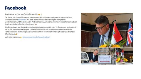 Facebook-Post vom 13. September 2022