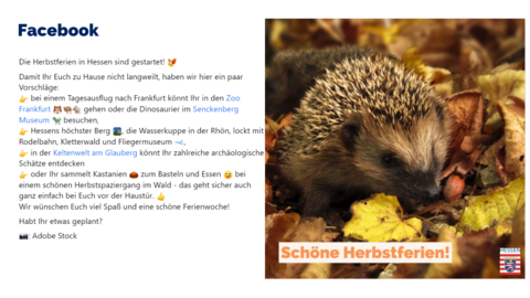 Facebook-Post von Samstag, 22. Oktober 2022 um 08:13