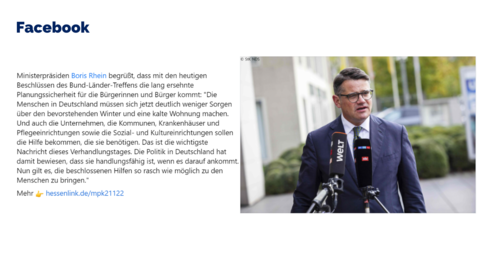 Facebook-Post von Mittwoch, 2. November 2022 um 19:33