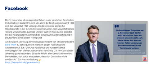 Facebook-Post von Mittwoch, 9. November 2022 um 07:30