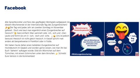 Facebook-Post von Samstag, 12. November 2022 um 10:15