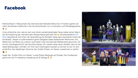 Facebook-Post von Montag, 19. Dezember 2022