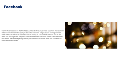 Facebook-Post von Samstag, 24. Dezember 2022