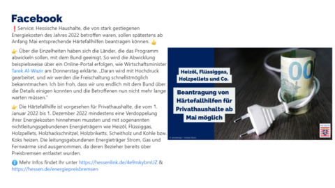 Facebook-Post von Freitag, 31. März 2023 um 11:38