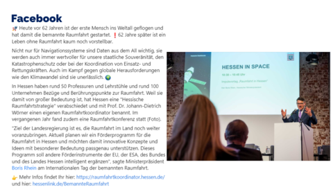 Facebook Post vom 12.04.2023