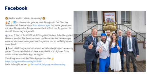 Facebook-Post vom 27.04.2023