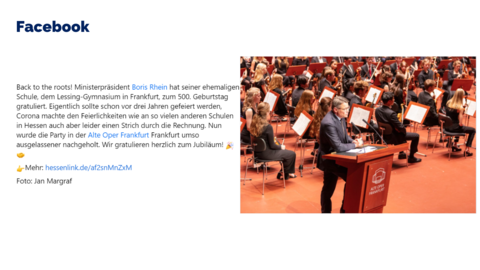 Facebook-Post vom 02. Juli 2023