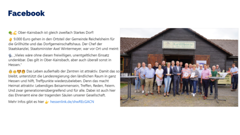 Facebook-Post vom 03. Juli 2023