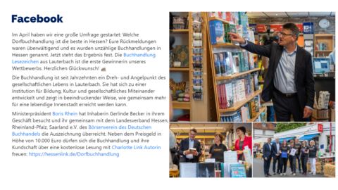 Facebook-Post vom 05. Juli 2023