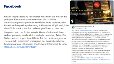 Facebook-Post von Dienstag, 11. Juli 2023 um 16:44: