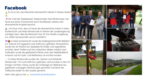 Facebook-Post vom 27. Juli 2023