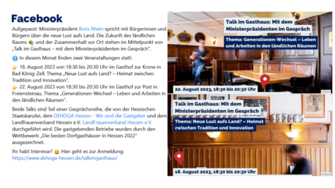 Facebook-Post vom 4.August 2023