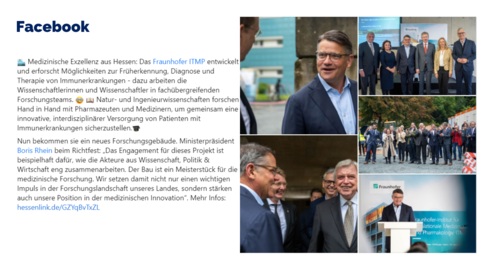 Facebook-Post vom 02. September 2023