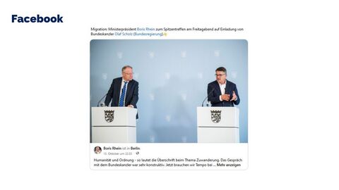 Facebook-Post vom 13. Oktober 2023