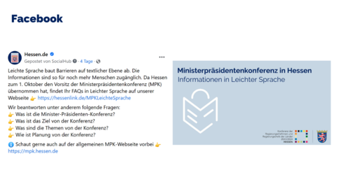 Facebook-Post vom 21. Oktober 2023