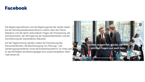 Facebook-Post vom 6. November 2023