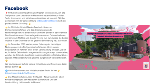 Facebook-Post vom 28. November 2023