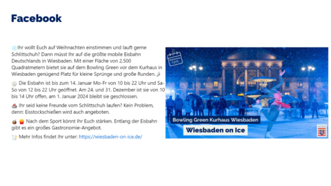 Facebook-Post vom 1. Dezember 2023