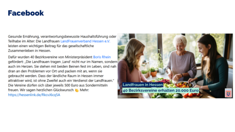 Facebook-Post vom 29. Dezember 2023