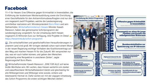 Facebook-Post vom 23. Februar 2024