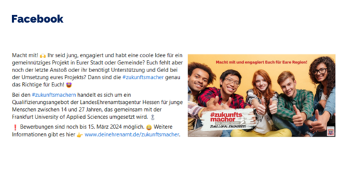 Facebook-Post vom 9. März 2024