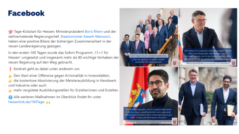 Facebook-Post vom 26. April 2024