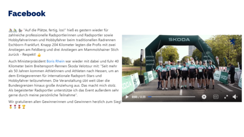 Facebook-Post vom 02. Mai 2024