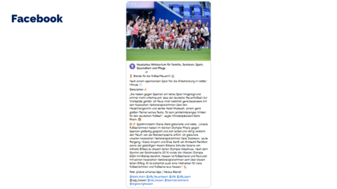 Facebook-Post vom 09. August 2024