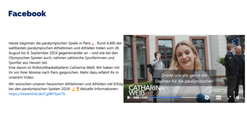 Facebook-Post vom 28. August 2024