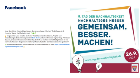 Facebook Post vom 26. September 2024