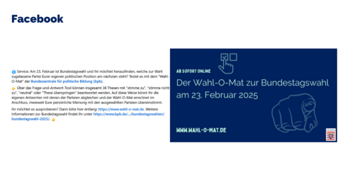 Facebook-Post von Donnerstag, 6. Februar 2025 um 16:44