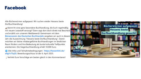 Facebook-Post vom 20. Februar 2025