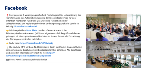 Facebook Post vom 25. Oktober 2024