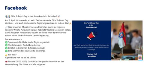 Facebook-Post vom 26. Februar 2025