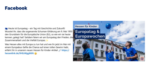 Facebook-Post vom 09.05.2025