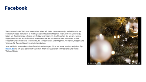 Facebook-Post vom 24. Dezember 2024