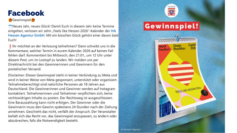 Facebook Post vom 15. Januar 2026