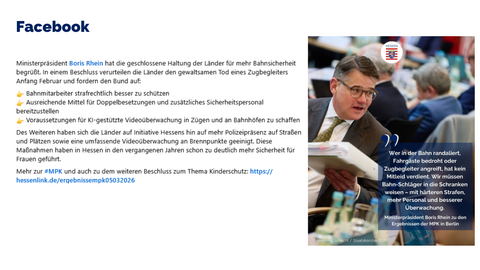 Facebook-Post vom 5. März 2026